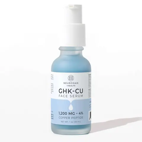 Neurogan Health GHK-Cu Copper Peptide Face & Neck Cosmetic Care Serum, Gentle, Lightweight Daily Skincare Essence