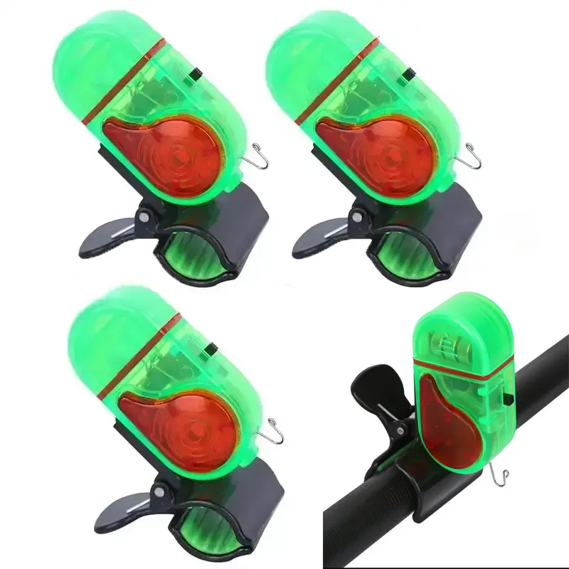 2PCS LED Fishing Bite Alarm with Sound & Light Alert, Electronic Fish Bite Indicator for Bank Fishing