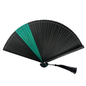 1 PCS Multicoloure Hand Held Fan for Women Japanese Vintage Bamboo Silk Elegant for Dance Music Festival Wedding Church Decoration Party