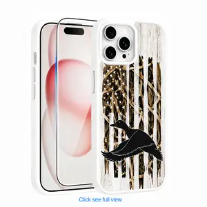 Magnetic Duck Flying American Camo Phone Case With Tempered Glass Screen Protector, Supports Wireless Charging, Hunting Gift, For iPhone 17 16 15 14 13 12 11 Pro Max Plus, Non-Yellowing Shockproof Clear Slim Soft Acrylic Protective Cover