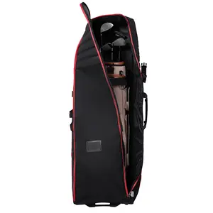 【fathersdaygift】VEVOR Golf Club Travel Bag Golf Luggage Case Cover with Wheels 1000D Nylon, Golf Supply