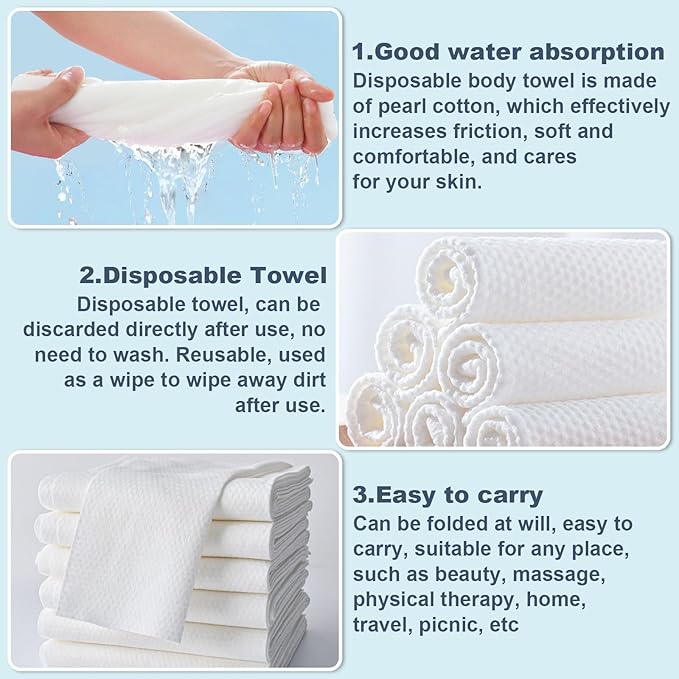 Premium Compressed Towel Tablets Disposable Towel 55.1 in x 27.5 in Large Bath Towel Travel Towel Reusable for Hotel Camping Sports Hiking Beach Swimming Vacation (55.1" x 27.5" (10 Pack))