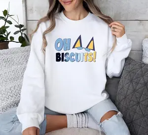 Blu-ey Do-g T-Shirt Sweatshirt Hoodie, O-h Biscu-its Shirt Chil-i Mom Hoodie Ban-dit Hee-ler Shirt Bl-uey Fam-ily Tee Bin-go