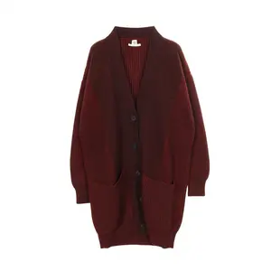Pre-owned HERMÈS Cashmere Small Leather Goods Hermes Long Cardigan