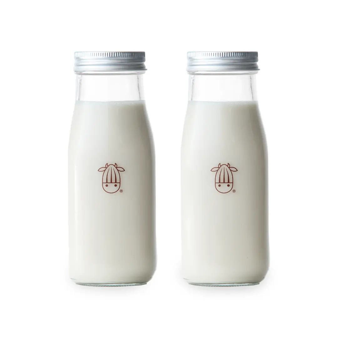 Glass Creamer Bottles - Set of 2