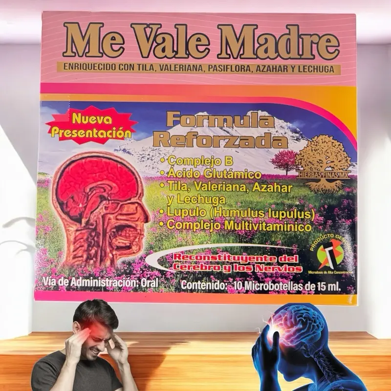 Me Vale Madre B12 Antioxidant Dietary Supplement with Vitamins, 10 x 15 mL Microbacteria Capsules, Original Formula for Health & Fitness Support