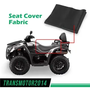 CROSSDESIGN Vinyl Motorcycle ATV Scooter Seat Cover Fabric Matte Black - 24" x 36"