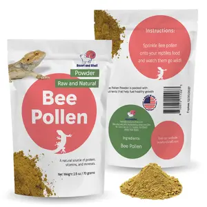 Bee Pollen Powder for Reptiles – Natural Appetite Booster & Vitamin Supplement – Dusting Powder for Feeder Insects & Salads – All-Natural Reptile Food Topper – 2.5 oz