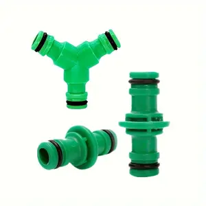 5-way quick connect garden irrigation splitter with dual outlets