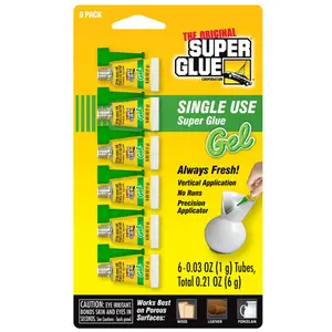 Super Glue  The Original All Purpose High Strength Cyanoacrylate - Pack of 6, 12 Case per Pack