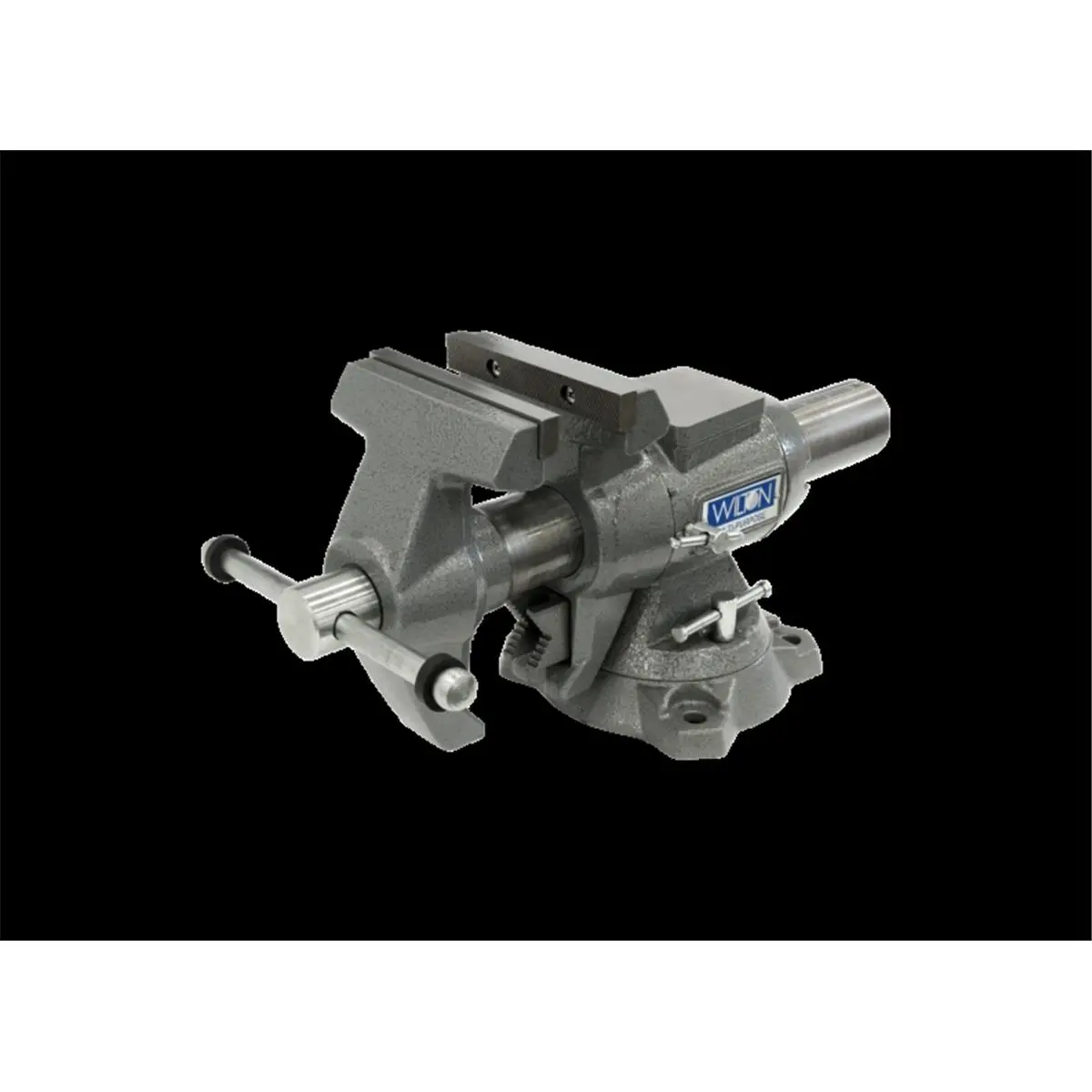Wilton Heavy Duty Multi-Purpose Bench Vise, 5.5 in. with Serrated Hardened Steel Replaceable Jaws, 360-Degree Rotating Head and Base, Built-in Anvil for Sports & Outdoor Scooters Equipment Maintenance