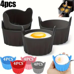 Reusable Thick Silicone Baking Molds, Double‑Ear Muffin & Egg Cups for Air Fryer & Steamer, Non‑Stick Easy Release, Dishwasher Safe Home Cake Making Tools