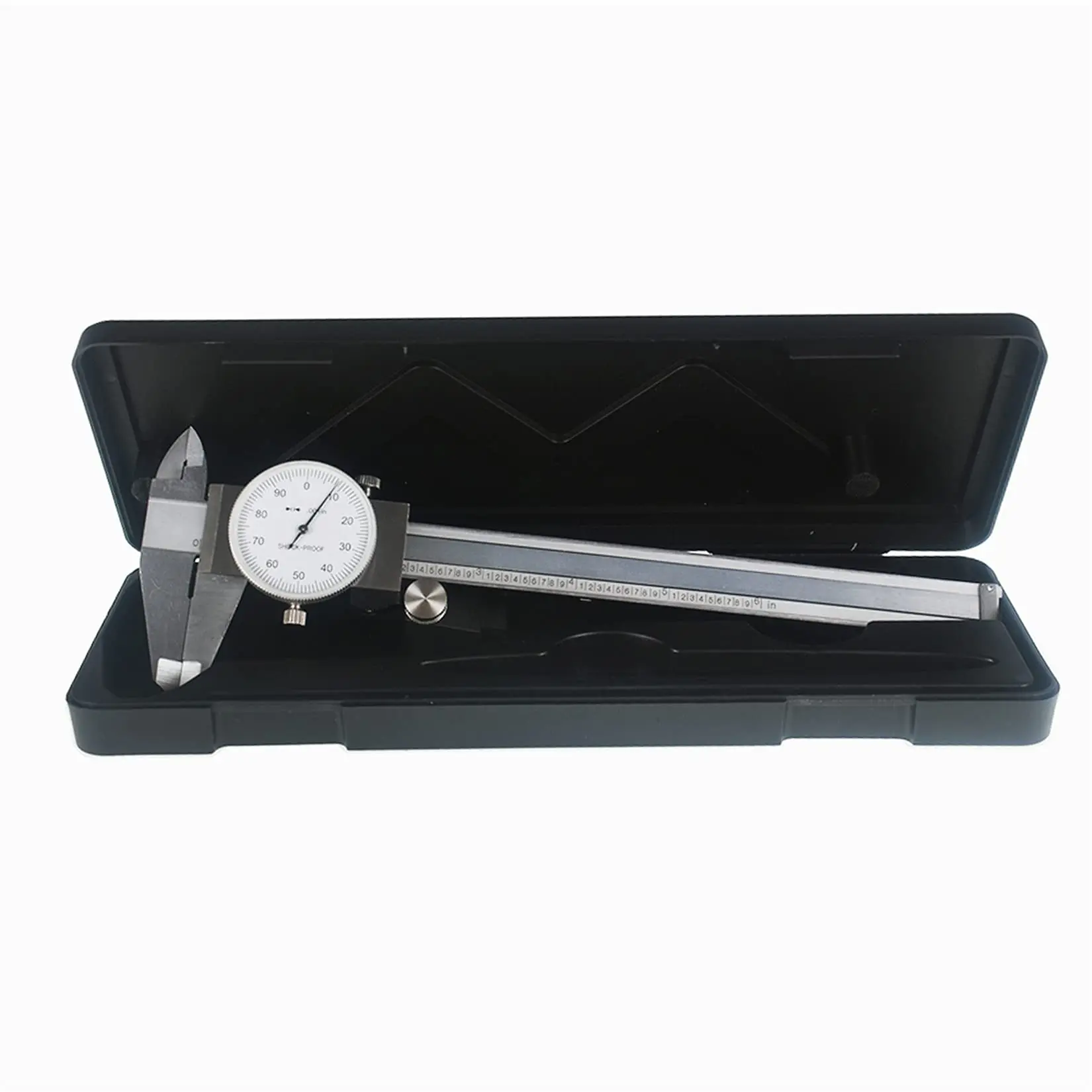 6" Dial Caliper 0.001 Stainless Steel Measuring Tool 4-way Measurement With Plastic Case