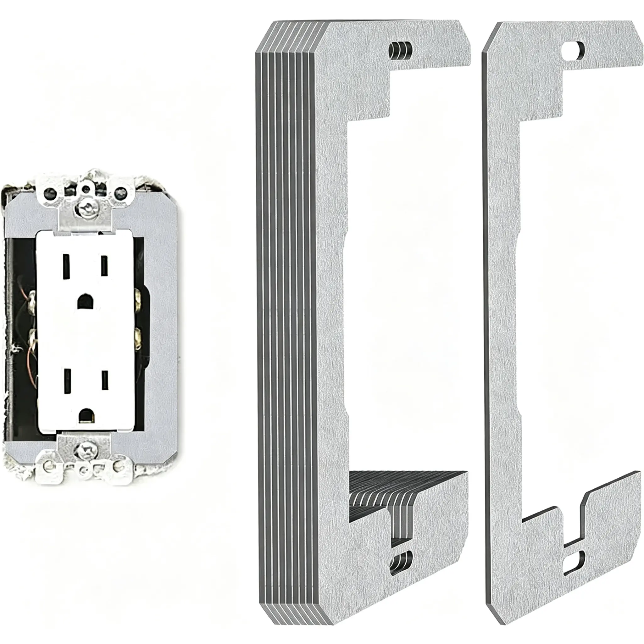 Metal Wall Plate Spacers, Flush‑Fit Leveling Plates for Electrical Outlets & Switches, Alignment Shims for Electrical Box Mounting and Household Hardware Installation