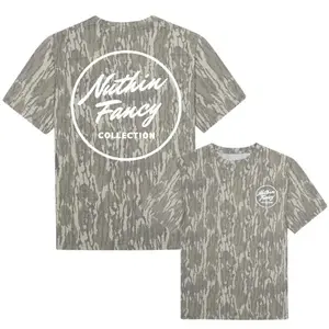 NUTHIN FANCY Camo Tee 3D Mossy Oak Washed Out, 3D Camo, T Shirt 3D Camo, Hunting Camo 3D, Gift for Him, Gift for Dad, Gift for Boyfriend
