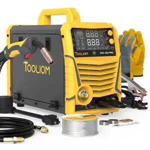[fathersdaygift] TOOLIOM 200A Aluminum MIG Welder, 5-in-1 MIG/Flux MIG/Lift TIG/Stick/Spool Gun, 110/220V Dual Voltage Multifunctional Welding Machine