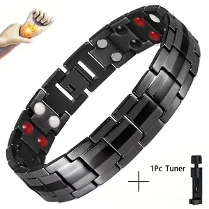 An Elegant Magnetic Zinc Alloy Bracelet for Men, Suitable for Both Genders - Adjustable Size with a Sizing Tool - The Perfect Gift for Parents Or Partners on Birthdays And Christmas family woman party durable stylish jewelry gift fashion money attraction