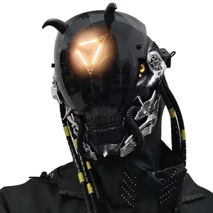 Cyberpunk LED Mask, Skull Design, Ideal for Halloween & Cosplay Events, Versatile Party Prop, Great Birthday Present