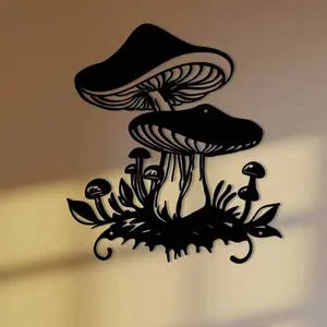 Mushroom Design Wall Art, Mushroom Wall Decor, Wall Decor for Home Living Room Bedroom, Outdoor Garden Decor, Home Decor, Ornaments