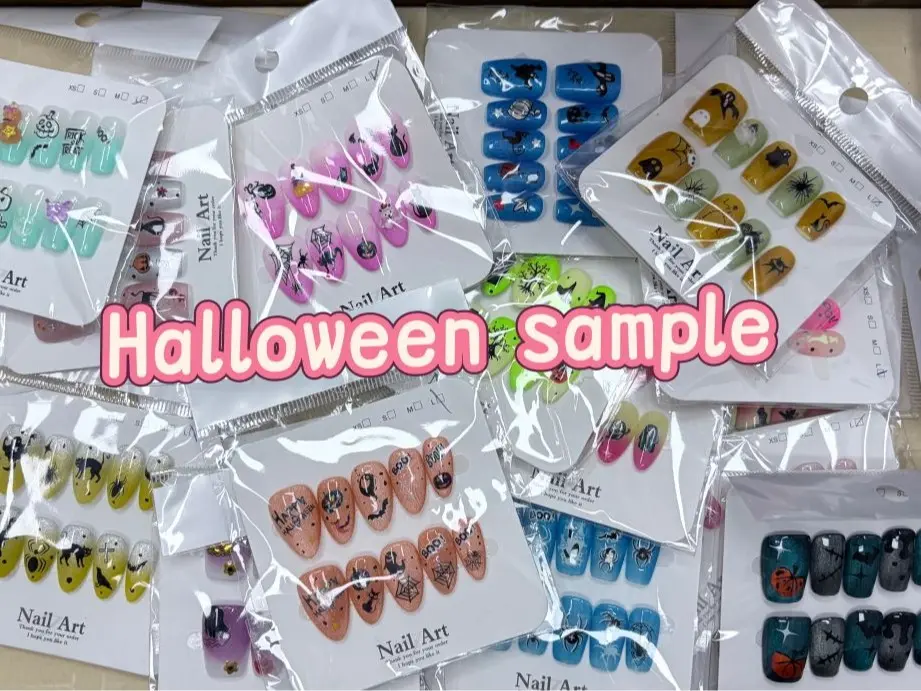 Rosy:WS.$30 for 21 pairs short halloween nails random styles