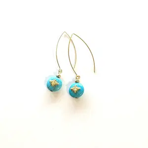Earrings with bee charm