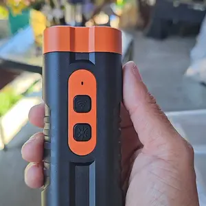 Humane Ultrasonic Dog Barking Deterrent Training Tool - USB-Rechargeable, Dual Emitters, 50ft Range, 25KHz Frequency, Flashlight, Portable Grip, Accessory Kit, 2-in-1 Device Trains and Lights, Sound-Based Training Feels Gentle for Indoor & Outdoor Use
