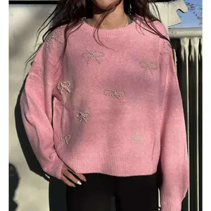 Beaded Bow Sweater