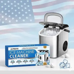 Ice Machine Cleaner Maker Descaler - 12 ACTIVE Clean Tablets Compatible with Frigidaire, Opal, GE Profile, Kitchenaid, Nickel Safe Scale Remover for Countertop, Nugget Ice Makers Bulk 1 Year Supply