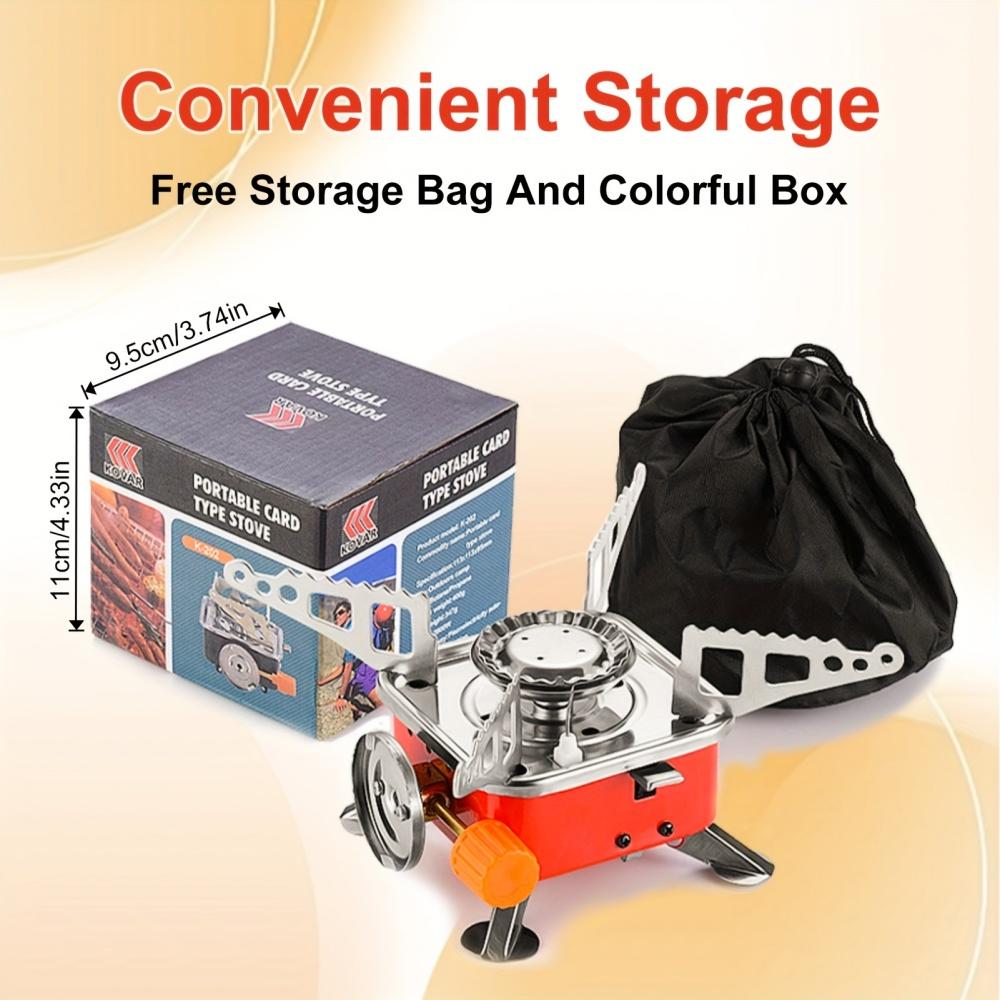 [Portable Windproof Stove] Portable Windproof Folding Stove - Lightweight Compact Camping Stove, Foldable Outdoor Cooker, Compatible for Backpacking, Hiking, Picnics, Home Emergencies - Ideal for Solo & Group Camping Trips, Stylish Metal Finish