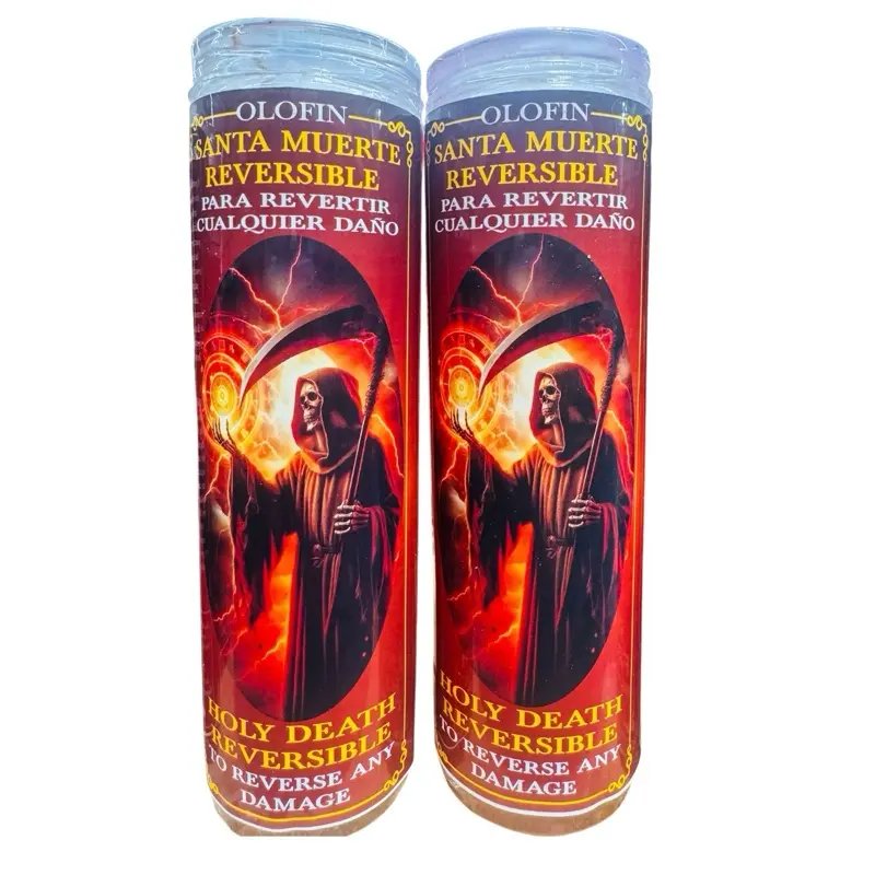 Veladora preparada Santa Muerte reversible