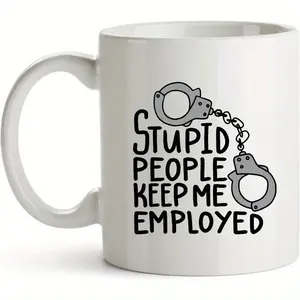 Large Ceramic Mug Featuring Sheriff Badge Design Ideal for Law Enforcement Officers and Police Graduation Gifts