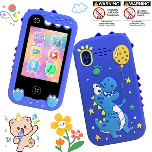 Children's Educational Toy Mobile Phone -2.8-inch Touchscreen, Camera, Music and Games, Dinosaur Themed Birthday Gift for Boys Aged 3-12, Allowing Children To Participate Anytime, Anywhere