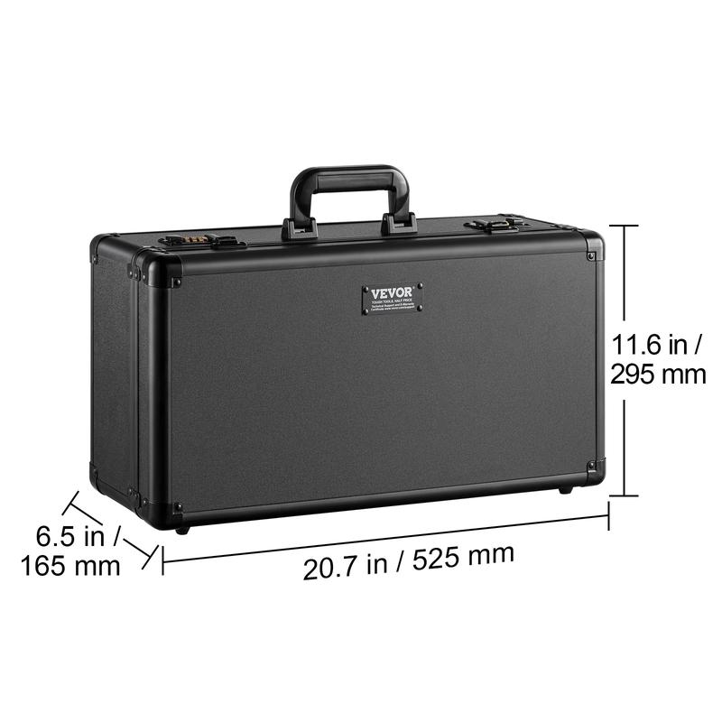 VEVOR Graded Card Storage Box,  , 5 Slots, Graded Sports Cards Holder Carrying Case with Coded Lock Foam Dividers, for 162 PSA Graded Cards 115 BGS Cards 130 SGC Cards 585 Top Loaders Metal Organiser