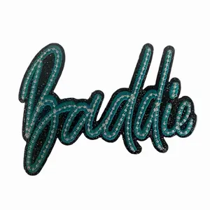 Baddies Iron-On Patch, Embroidery Sewing Supply for Textiles & Soft Furnishings