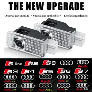 2PCS LED Car Door Welcome Lights HD Laser Projector Lamps for Audi A3 A5 A4L A6L A7 A8L Q3 Q5 Q7 SLINE RS QUATTRO A1 A4 B5 B6 B7 B8 A6 C5 C6 C7 A8 TT 8V R8 8L Sline S3 S4 S5 S6 S7 S8 RS3 RS4 RS5 RS6 RS7 RS8 SQ3 SQ5 SQ7 RSQ3 RSQ5 RSQ7 TTRS