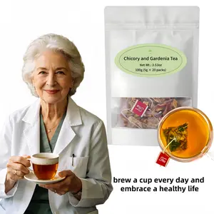 40 Tea bag Chicory and Gardenia Tea, Organic Herbal Blend for Detox & Wellness, Sugar-Free Vegan Tea, Daily Health Support
