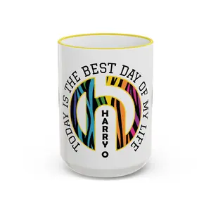HARRY O Mug — Yellow/Black 15 oz.