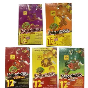 Pulparindots Coated Tamarindo Candy - 12-Piece Chewy Snack - Sweet Flavors: Watermelon, Mango, Tamarindo - Extra Spicy Sauce-Coated