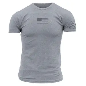 Freedom Flag T-Shirt - Dark Heather Gray