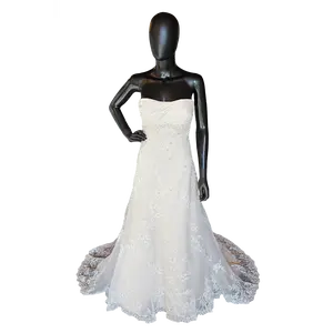 Casablanca Ivory Lace Overlay Wedding Gown