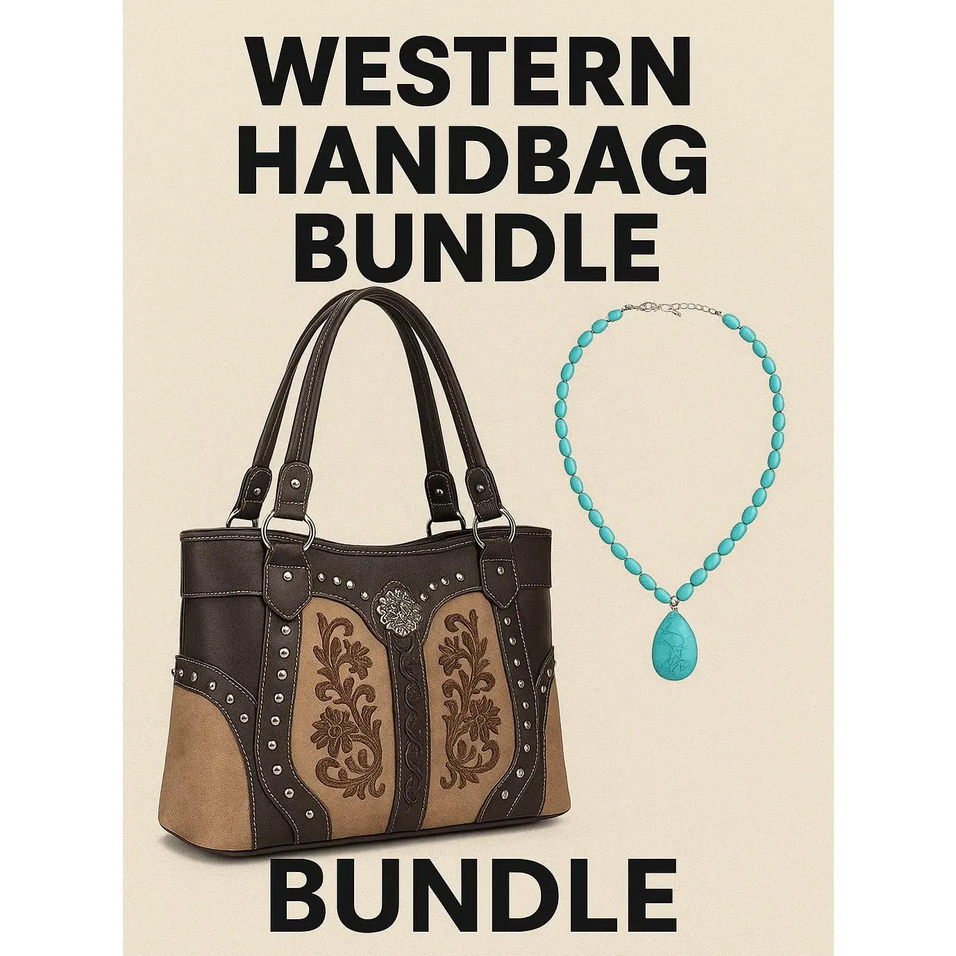 Western Handbag Bundle- Western Myra Handbag and Necklacke