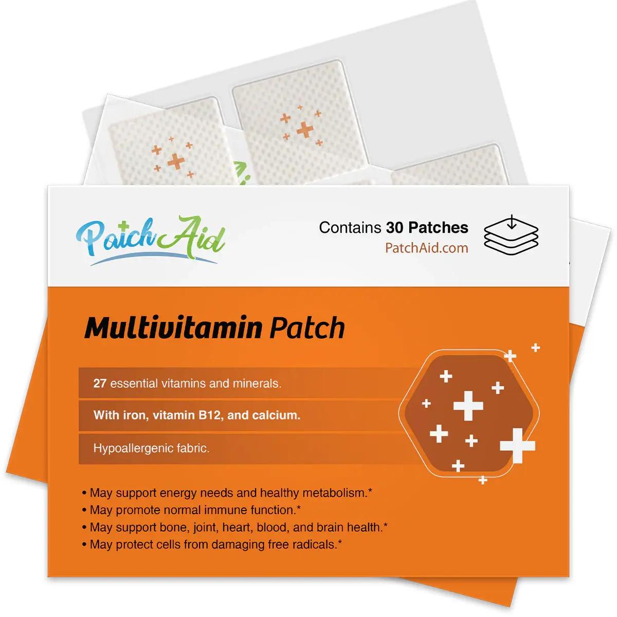 Multivitamin Plus Topical Vitamin Patch (2Pack x 30 Paches)