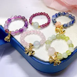 Adjustable Stretch Stone Ring Set of 5｜Fits All Sizes in Seconds, Perfect for Stacking Trend