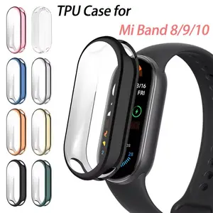 Case for Xiaomi Mi Band 8/9/10 - TPU Soft Bumper Full Cover Protective Case, Ultra-Thin HD Anti-Scratch Shell
