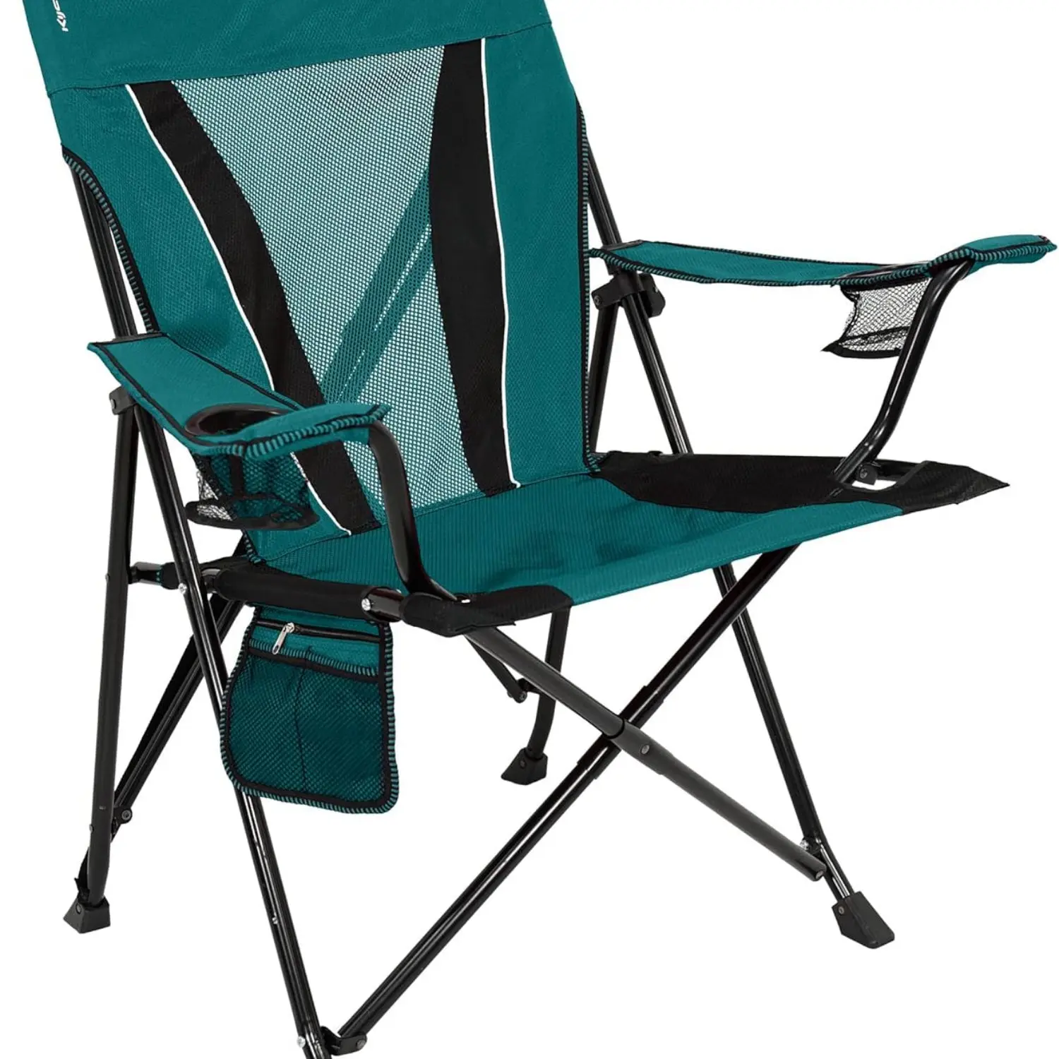 SUNSPIRE 2 Pack Oversized Camping Chair XXL Heavy Duty Folding Dual Lock with Carry Bag Cup Holder for Tailgating Sports Outdoor Relaxing Black Blue