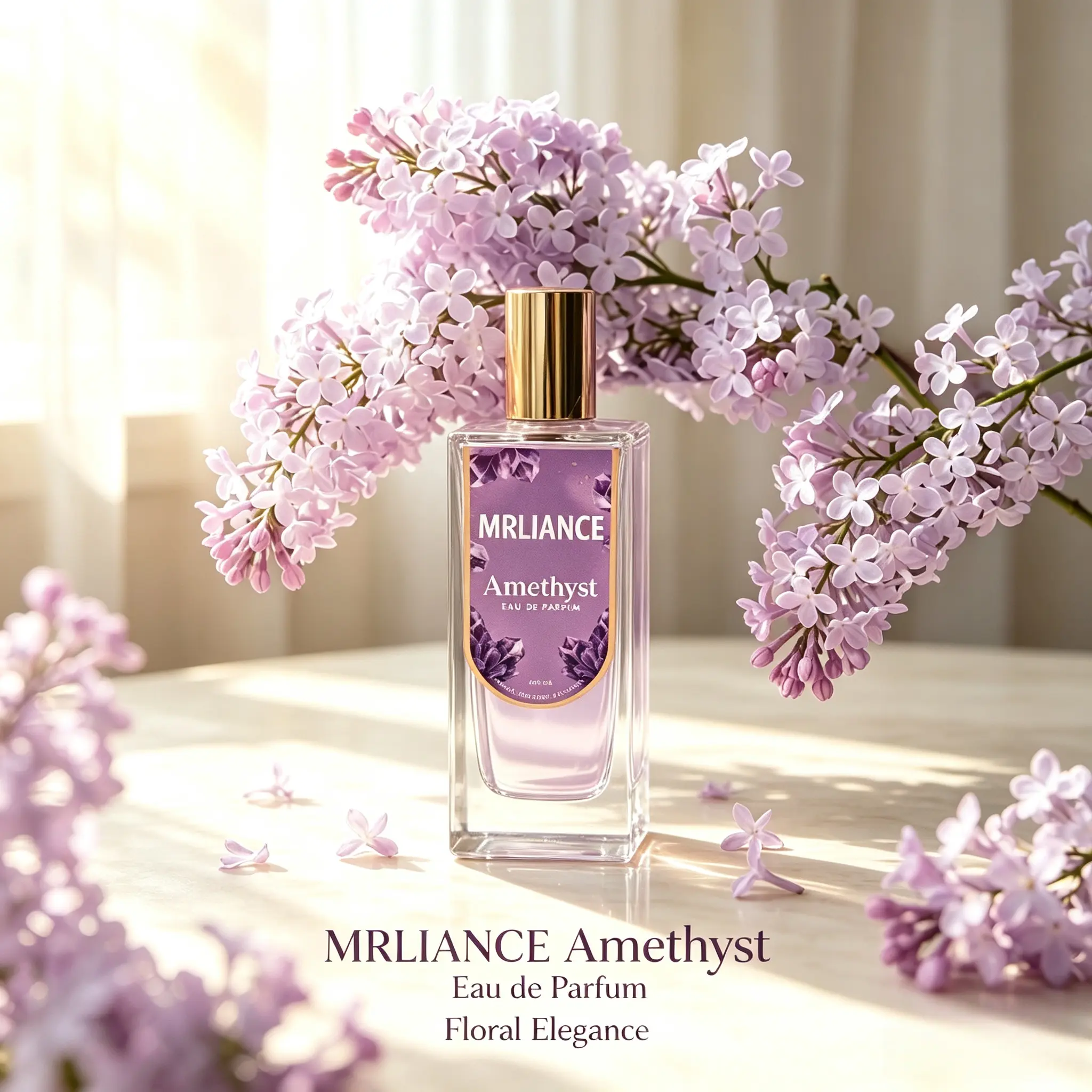 MRLIANCE Amethyst Eau de Parfum 100ml, Shimmer Purple Women Perfume, Long Lasting Fragrance Elegant Perfume for Daily Wear Dating Birthday Gift