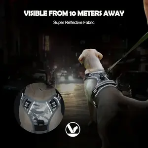 Heavy Duty No Pull Dog Harness for Large Dogs - Reflective Safety Vest with Handle & Front Clip (Adjustable & Chew Resistant）