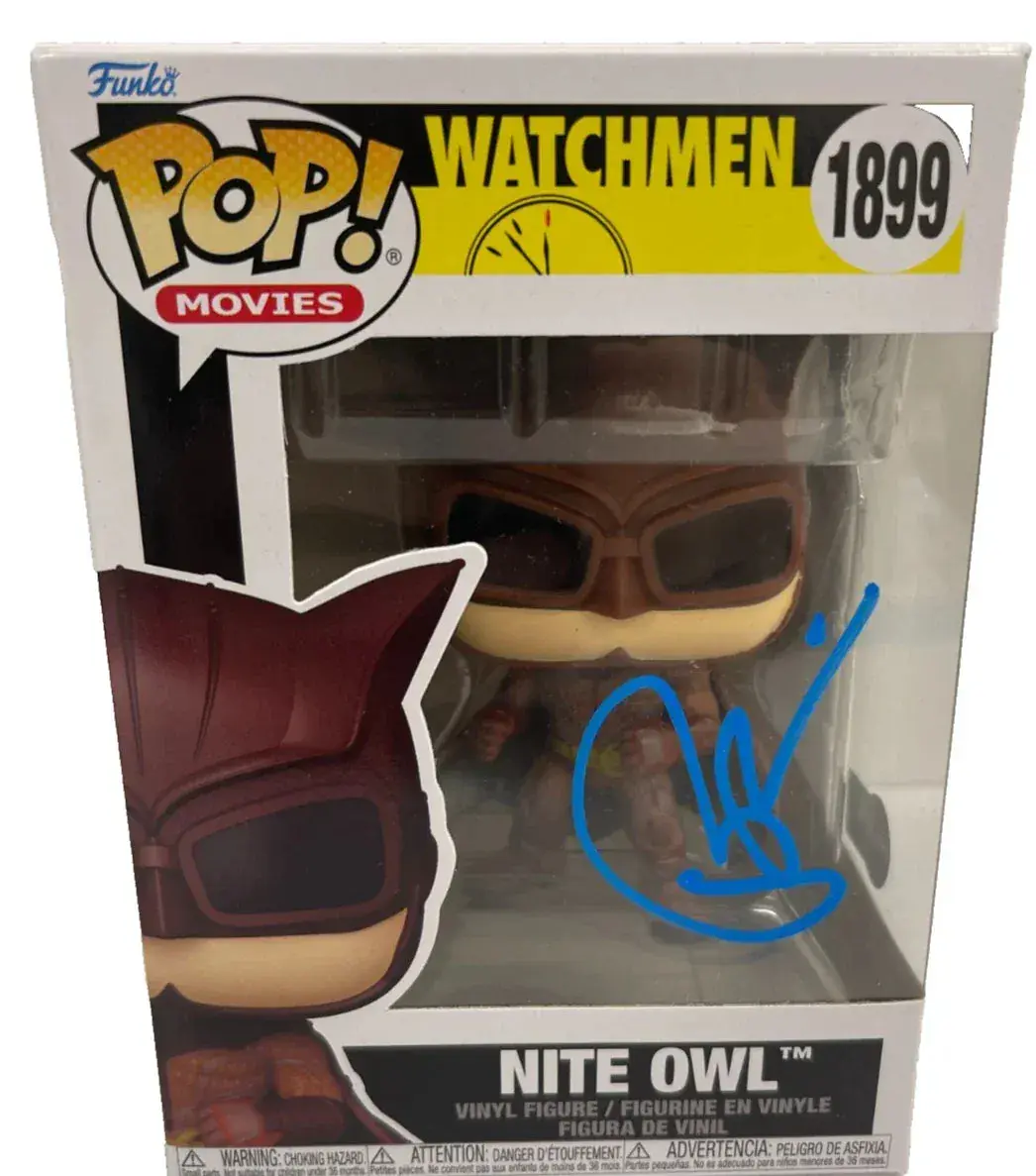 Patrick Wilson Authentic Autographed Nite Owl Watchmen 1899 Funko Pop Figure
