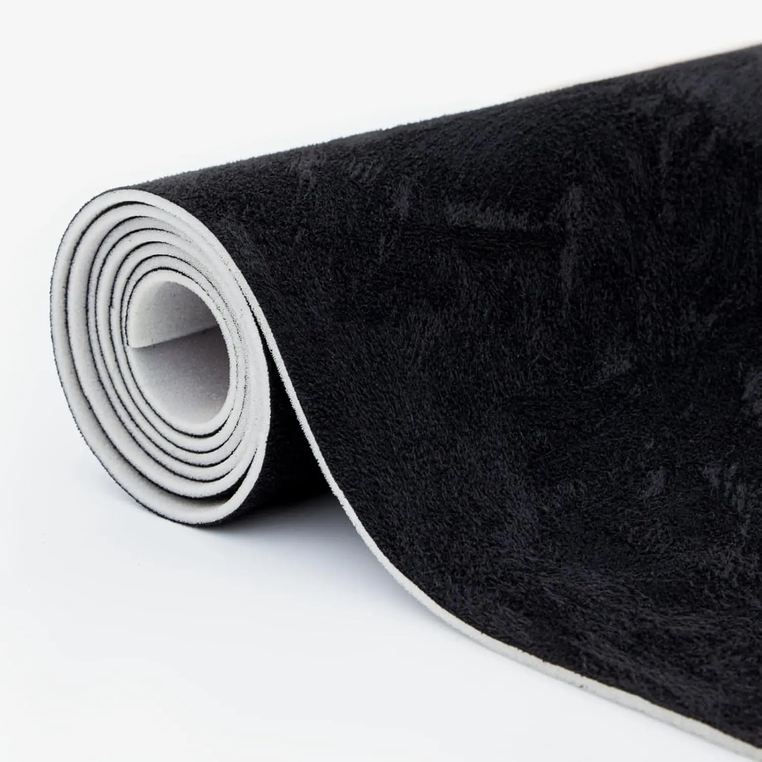Suede Auto Headliner Fabric 98" L x 60" W with  Backing - Tube Packaging - Black Interior Replacement Material for //SUV/RV Roof - Home Repair/DIY Headliner Material