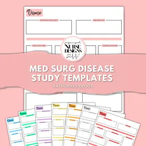 Med Surg Nursing Pathophysiology Disease Templates